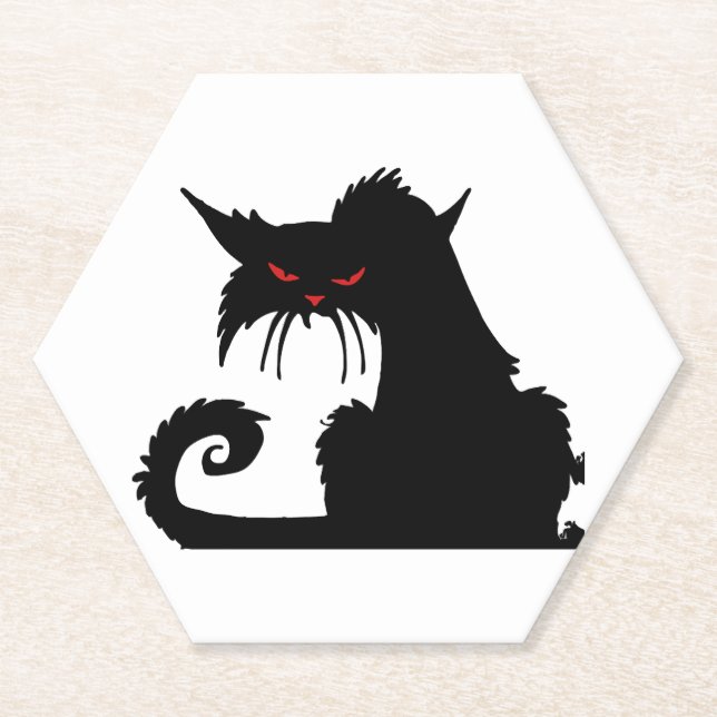 Dessous-de-verre En Papier Chat grincheux    (Devant)