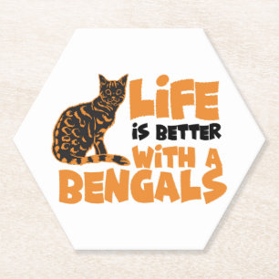 Dessous-de-verre En Papier chats Bengal   