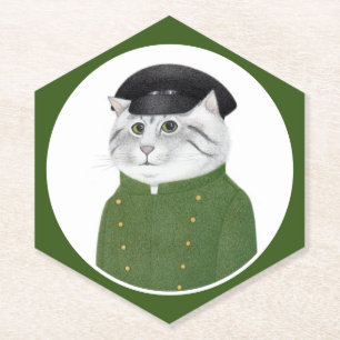 Dessous-de-verre En Papier CHAUFFEUR CAT Pointy Hexagon Dessous de verre papi