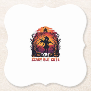 Dessous-de-verre En Papier Chauve-souris fille citrouilles Halloween mignonne