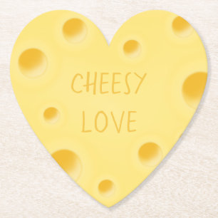 Dessous-de-verre En Papier "Cheesy Love" Adorable Custom Cheese Heart