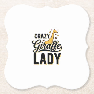 Dessous-de-verre En Papier Chemise à motif de gravure vintage Crazy Giraffe L