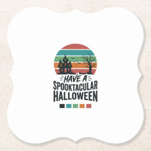 Dessous-de-verre En Papier Chemise avec gravure vintage Spooktacular Hallowee