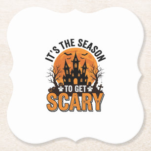 Dessous-de-verre En Papier Chemise Château Hanté Saison Effrayante Halloween