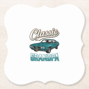 Dessous-de-verre En Papier Chemise Classique de Grand-Père de Voiture Vintage