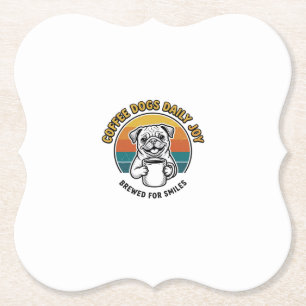 Dessous-de-verre En Papier Chemise de chien de café Design de mug de chiot gr