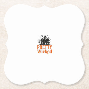 Dessous-de-verre En Papier Chemise de maison hantée Halloween vintage Pretty