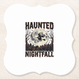 Dessous-de-verre En Papier Chemise de nuit hantée Gravure vintage Halloween D