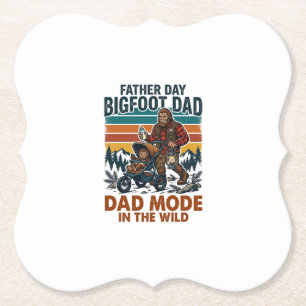 Dessous-de-verre En Papier Chemise de Papa Bigfoot pour la Fête des Pères Lég