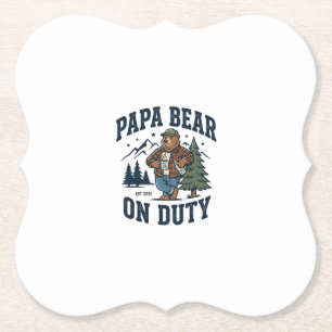 Dessous-de-verre En Papier Chemise de papa ours en service pour la fête des p