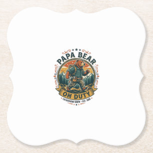 Dessous-de-verre En Papier Chemise de Papa Ours en service pour la fête des p