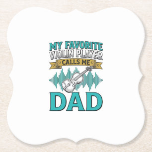 Dessous-de-verre En Papier Chemise de papa violoniste Le joueur de violon fav
