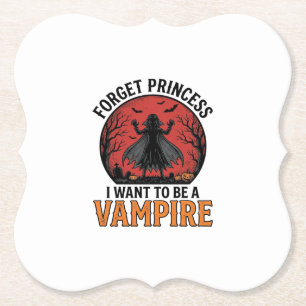 Dessous-de-verre En Papier Chemise de princesse vampire rétro épouvantable Ha