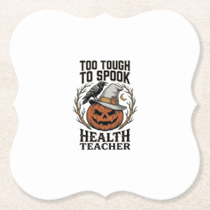 Dessous-de-verre En Papier Chemise de professeur de santé Halloween Pu gravé