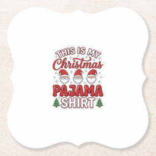 Dessous-de-verre En Papier Chemise de pyjama de Noël Gnome décoration de fête