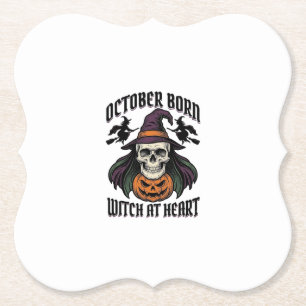 Dessous-de-verre En Papier Chemise de sorcière d'octobre Vintage Halloween An