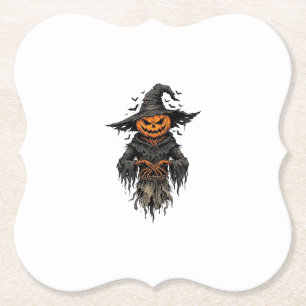 Dessous-de-verre En Papier Chemise de sorcière épouvantail citrouille Hallowe