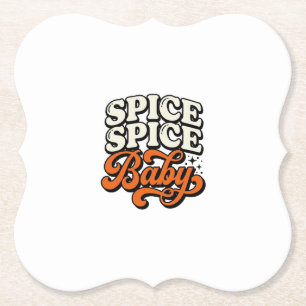 Dessous-de-verre En Papier Chemise de typographie rétro vintage Spice Spice B