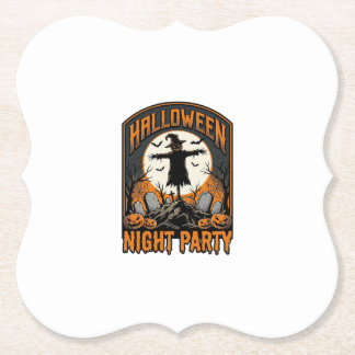 Dessous-de-verre En Papier Chemise d'épouvantail d'Halloween Fête de cimetièr