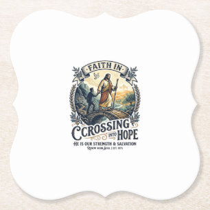 Dessous-de-verre En Papier Chemise Jésus Immigration Nouveau Départ Courage C
