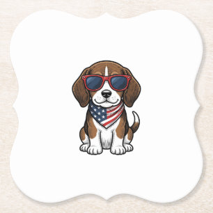 Dessous-de-verre En Papier Chemise lunettes de soleil pour chiots Beagle patr