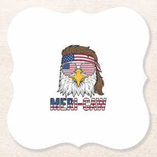 Dessous-de-verre En Papier Chemise Meri-Caw Aigle Patriotique Gravure Vintage