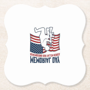 Dessous-de-verre En Papier Chemise patriotique de soldat des héros tombés au