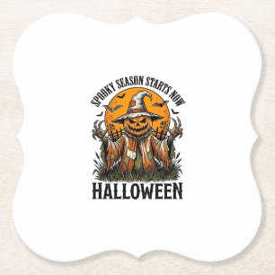 Dessous-de-verre En Papier Chemise sorcière citrouille épouvantail Halloween 