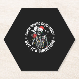 Dessous-de-verre En Papier Chemise squelette de Noël quand vous êtes mort dan