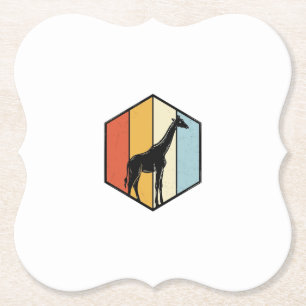 Dessous-de-verre En Papier Chemise vectorielle de safari géométrique girafe v