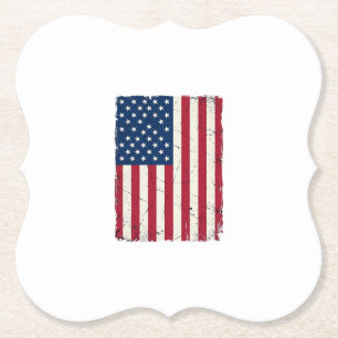 Dessous-de-verre En Papier Chemise vectorielle du drapeau américain en détres