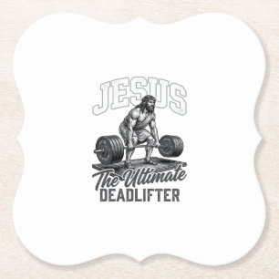 Dessous-de-verre En Papier Chemise Vectorielle Vintage Jésus Ultimate Deadlif