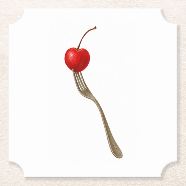 Dessous-de-verre En Papier Cherry Coaster (Devant)