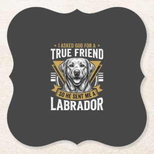 Dessous-de-verre En Papier Chien Labrador véritable ami