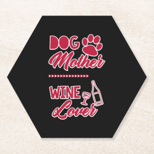 Dessous-de-verre En Papier Chien Mère Vin Amoureux Mignonne Mère Boire Cadeau