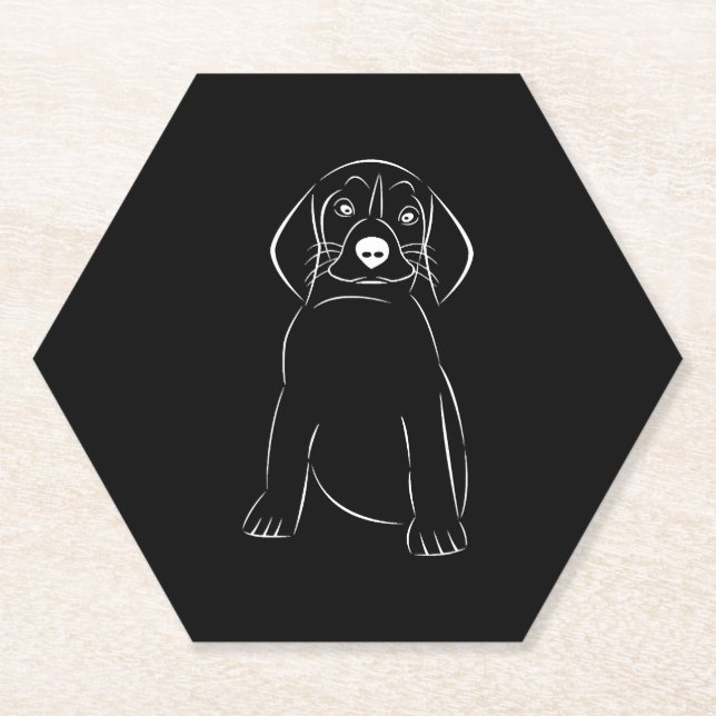 Dessous-de-verre En Papier chien mignon (Devant)