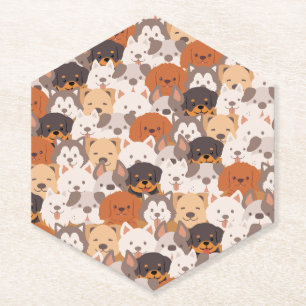 Dessous-de-verre En Papier Chien mignon Chien Chiot chien patte animal de com