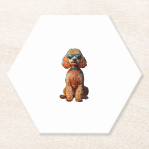 Dessous-de-verre En Papier Chiens Amoureux des animaux de canicules amusants 