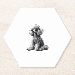 Dessous-de-verre En Papier Chiens Amoureux des animaux de canicules amusants 