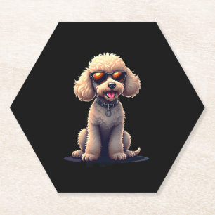 Dessous-de-verre En Papier Chiens Amoureux des animaux de canicules amusants 