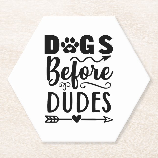 Dessous-de-verre En Papier Chiens avant les mecs (Devant)