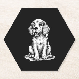 Dessous-de-verre En Papier Chiot beagle adorable, Amoureux des animaux de fam