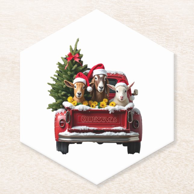 Dessous-de-verre En Papier Christmas Farm (Devant)