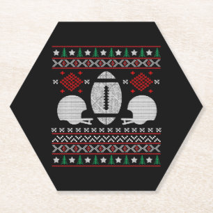 DESSOUS-DE-VERRE EN PAPIER CHRISTMAS FOOTBALL