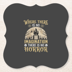 Dessous-de-verre En Papier Citation d'Horreur d'Halloween Château Hanté Imagi