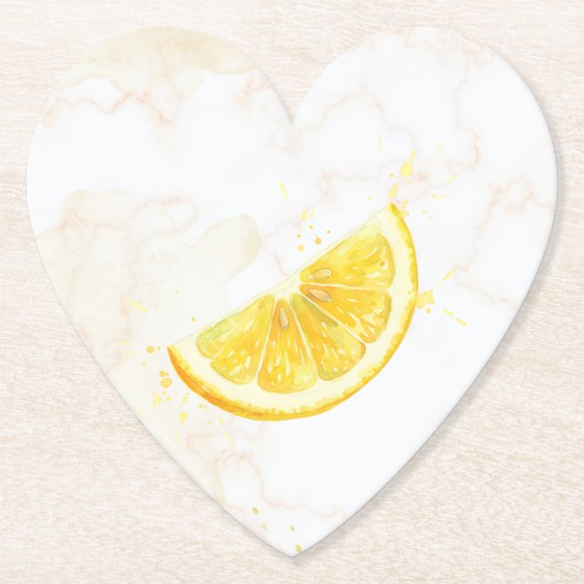 Dessous-de-verre En Papier Citron (Devant)