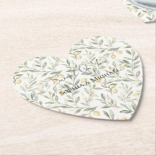 Dessous-de-verre En Papier Citrons Mariage Sucrés Sur Vous