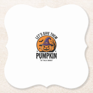 Dessous-de-verre En Papier Citrouille d'Halloween Chapeau de Sorcière Drôle É