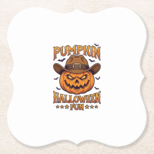 Dessous-de-verre En Papier Citrouille Halloween Amusement Jack Lanterne Chape