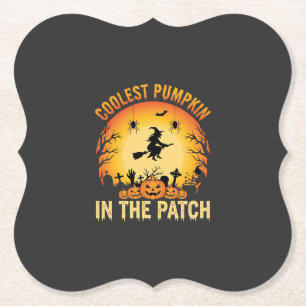 Dessous-de-verre En Papier Citrouille la plus cool d'Halloween dans le patch